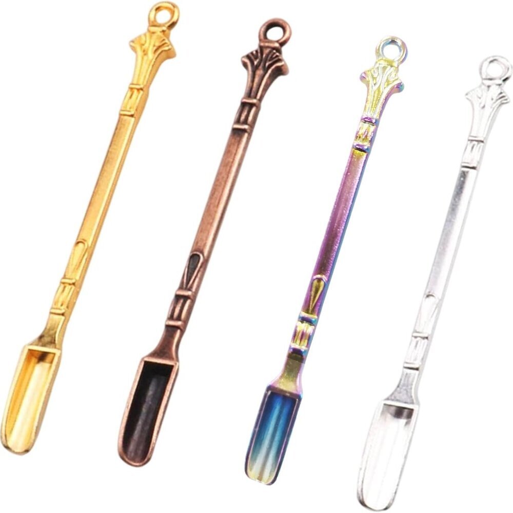 Mini Spoon Metal Medicine Spoon Shovel,Mini Shovel Home Supplies Pendants Neckla